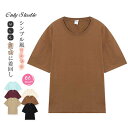 Tシャツ tシャツ 半袖 レディース 無地 ラウンドネック 綿 トップス シャツ 夏 春 オールシーズン プルオーバー 大きいサイズ 体型カバー コットン シン...