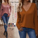 Tシャツ tシャツ レディース Vネック 長袖 ベーシック プルオーバー トップス ブラウス 春 秋 冬 tシャツ カジュアル 大きいサイズ ゆったり 体型カバー 無地 着痩せ ボタン 通勤 OL オフィス ビジネス 重ね着 可愛い シンプル おしゃれ 20代 30代 40代 50代 送料無料