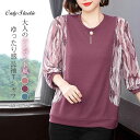 tシャツ レディース Tシャツ プルオーバー 長袖 ラウンドネック トップス ブラウス 春 秋 綿 コットン カジュアル ゆったり 体型カバー 着回し 着痩せ ...