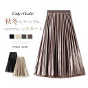スカート プリーツスカート レディース 無地 リバーシブル ベロア プリーツ ロング チュールスカート ボトムス チュール 春 秋 冬 レトロ ハイウエスト エ...