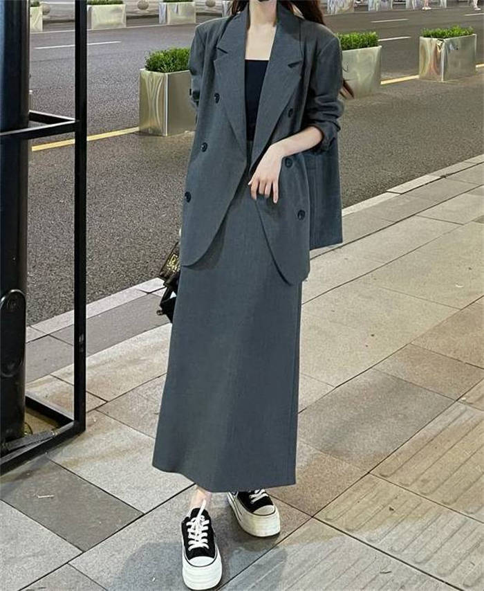 スカート スカートスーツ 2点セット レディース スーツ 新作 スカートセット セットアップ テーラードジャケット ロングスカート デザイン感 上下セット 大人 お洒落 エレガント カジュアル フォーマル 通勤 OL オフィス 入学式 結婚式 二次会 30代 40代 50代 送料無料