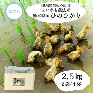 【 数量限定 アイガモ農法 】栽培時農薬不使用『無洗米』熊本県産 ひのひかり 5kg 10kg 令和6年産 送料無料 合鴨 合鴨米 収納 便利 おいしい 米 チャック 脱酸素剤 真空パック 長期保存米 長期 備蓄米 日常備蓄 ローリングストック 災害用 非常食 浄水器 精米