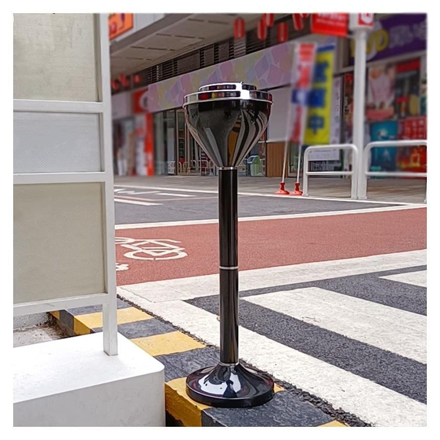 スタンド 灰皿 ふた付、ふた付き煤柱固定灰皿防風消煙柱、屋外ホテル喫茶店用
