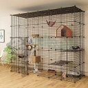 キャットケージ 猫 ケージ トイレ付 大型 キャットケージ ペット 2段 3段 うさぎケージ 屋内猫ベビーサークル ゲージ キャットタワー スタジアム ドア付き ワイ