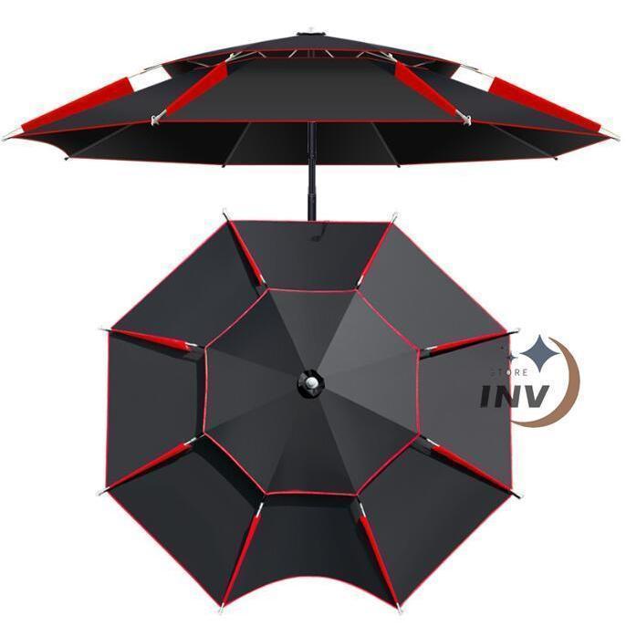 パラソル アウトドア 庭 釣り ガーデンパラソル 大型 傘 風に強い 釣り用傘 フィッシングパラソル ビーチ用傘 2層設計 ビーチパラソル 収納袋付き 防風 頑...