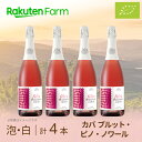 オーガニック スパークリングワイン カバ ブルット・ピノ・ノワール（泡ロゼ）750ml×4本