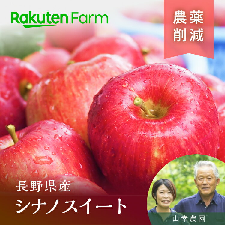 【予約】農薬50％削減の長野りんご”シナノスイート” 約3kg/5kg/10kg(通常品) ★2023年は10/5～11/5頃お届け予定★ 農薬使用量50％削減・化学肥料不使用の特別栽培農産物 山幸農園　楽天ファームこだわり農家直送