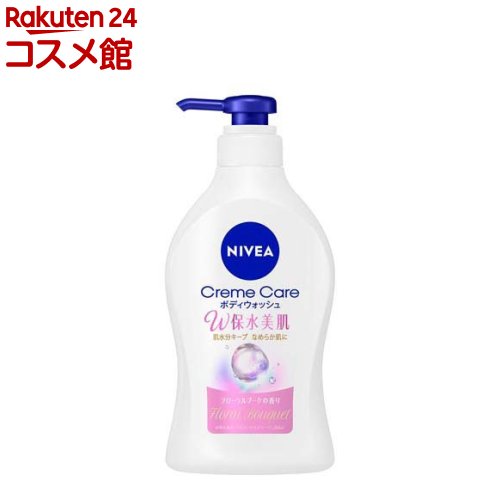 ニベア クリームケア ボディウォッシュ W保水美肌 フローラルブーケの香り ポンプ(470ml)【ニベア】のサムネイル