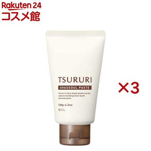 ツルリ 洗顔ペースト ガスール(120g×3セット)【ツルリ】