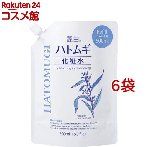麗白 ハトムギ化粧水 詰替(500ml*6袋セット)【麗白】のサムネイル