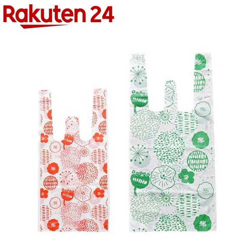 柄入り手さげ袋セット お花 S・M QT-656(60枚入)【ヒラカワ】