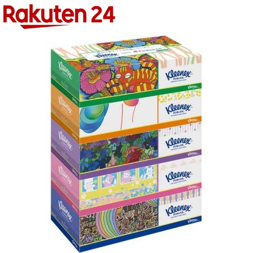 クリネックス ティシュー パラリンアート ボックス(360枚(180組)*5箱パック)【クリネックス】のサムネイル