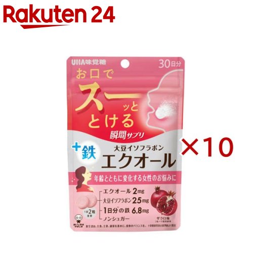 UHA瞬間サプリ エクオール 30日分SP(60粒入×10セット)