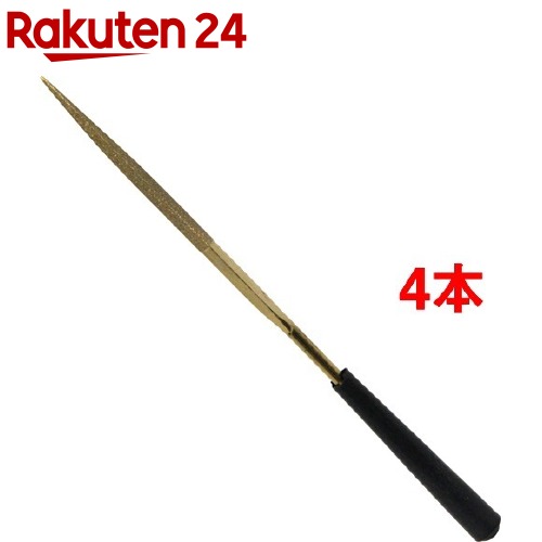 お店TOP＞DIY・ガーデン＞作業工具・大工道具＞研磨材＞やすり＞E-VaLue 精密チタンダイヤモンドヤスリ 三角 #150 (1本入*4コセット)【E-VaLue 精密チタンダイヤモンドヤスリ 三角 #150の商品詳細】●高硬度素材・研削困難な難削材の仕上げ加工、精密機械部品のバリ取り、金属・樹脂のヤスリかけ。●精密ダイヤモンドヤスリの三角型です。●ダイヤモンドパウダーを基材に電着させているので、目詰まりしにくくなっています。●チタンコーティングを施し、表面のダイヤモンド粒子の保持力をアップさせています。●研削方向がなく押しても引いても削れ、ダイヤモンド粒子によって研削力が高くなっているので、軽く押し当てるだけで削れます。●基材にはメッキを施し、防錆処理を施しています。【規格概要】粒度：150相当。形状：三角。(材質)本体：S45C。柄：樹脂製。【注意事項】・使用用途以外では使用しないで下さい。・ヤスリ部分にカケなどの異常が見られる場合は、使用しないで下さい。・本品は簡易のシャープナーです。・高級刃物や高い切れ味等が必要な刃物には使用しないで下さい。【原産国】中国【ブランド】E-Value【発売元、製造元、輸入元又は販売元】藤原産業※説明文は単品の内容です。リニューアルに伴い、パッケージ・内容等予告なく変更する場合がございます。予めご了承ください。・単品JAN：4977292157476藤原産業0794-86-8200広告文責：楽天グループ株式会社電話：050-5577-5043[キッチン用品/ブランド：E-Value/]