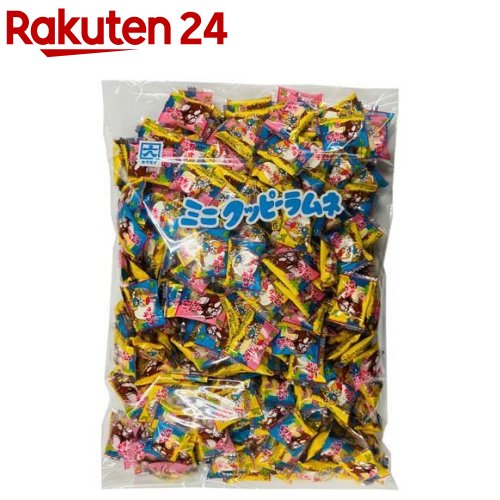 お店TOP＞フード＞お菓子＞駄菓子＞ラムネ＞ミニクッピーラムネ (1kg)【ミニクッピーラムネの商品詳細】●1kg内に約360個入った商品です。【品名・名称】ラムネ菓子【ミニクッピーラムネの原材料】砂糖(国内製造)、砂糖調整品(砂糖、コーンスターチ)、ばれいしょでん粉、コーンスターチ、大豆たん白、デキストリン／酸味料(クエン酸、酒石酸)、重曹、香料、ブドウ果汁色素、ベニバナ黄色素、(一部に大豆を含む)【栄養成分】100gあたりエネルギー：384kcal、たんぱく質：1.0g、脂質：0g、炭水化物：94.9g、食塩相当量：0.25g推定値【アレルギー物質】大豆【保存方法】直射日光、高温多湿をさけて保存してください。【注意事項】・原材料として大豆の成分が含まれています。・卵・乳成分を含む製品と共通の設備で製造しています。・開封後はなるべく密封性容器で保存してください。・まれにラムネの表面などに、同色の斑点が見えることがありますが、原料に由来するものですので、安心してお召し上がりください。【発売元、製造元、輸入元又は販売元】カクダイ製菓リニューアルに伴い、パッケージ・内容等予告なく変更する場合がございます。予めご了承ください。カクダイ製菓451-0064 名古屋市西区名西1-9-38052-531-9281広告文責：楽天グループ株式会社電話：050-5577-5043[お菓子]