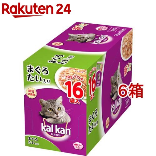 カルカン パウチ まぐろ たい入り(70g*16袋*6箱セット)