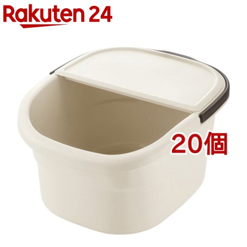 フットバスバケツ アイボリー(20個セット)【ハユール】