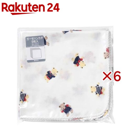 お店TOP＞ベビー＆キッズ＞おでかけ用品＞おでかけ小物＞ベビー用タオル・ハンカチ＞日本製ガーゼハンカチ ベアー柄 (5枚入×6セット)【日本製ガーゼハンカチ ベアー柄の商品詳細】●100本ガーゼを使用していますので、生地もしっかりしており、吸水性にすぐれています。●使えば使うほどに、馴染んできます。●生地の織りから縫製まで、日本で作られていますので、安心してご使用いただけます。【発売元、製造元、輸入元又は販売元】イサム商会※説明文は単品の内容です。リニューアルに伴い、パッケージ・内容等予告なく変更する場合がございます。予めご了承ください。・単品JAN：4942884003042イサム商会581-0037 大阪府八尾市太田3-24072-949-1367広告文責：楽天グループ株式会社電話：050-5577-5043[バス用品]