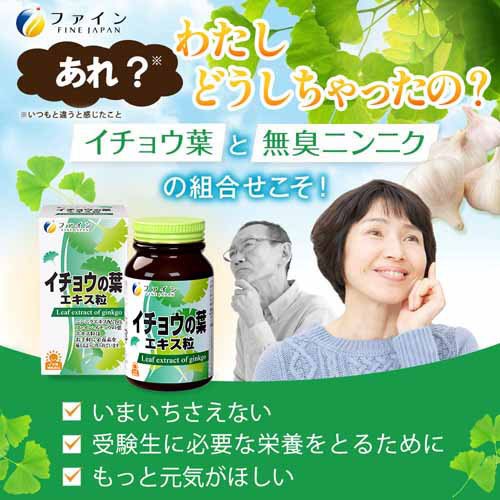 ファイン イチョウの葉エキス粒 80日分(150mg*400粒*2個セット)【ファイン】[うっ...