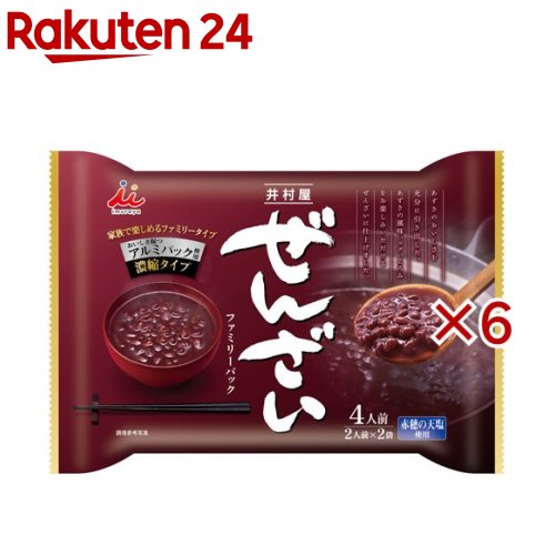 井村屋 ぜんざいファミリーパック(2袋入×6セット(1袋200g))【井村屋】