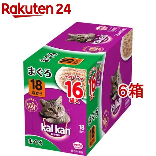 カルカン パウチ 18歳から まぐろ(70g*16袋*6箱セット)