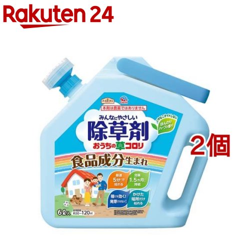 アースガーデン みんなにやさしい除草剤 おうちの草コロリ 大容量 雑草対策(6L*2コセット)【アースガーデン】[雑草 苔 コケ取り 除草 除去 対策 液剤 駐車場 庭 墓]