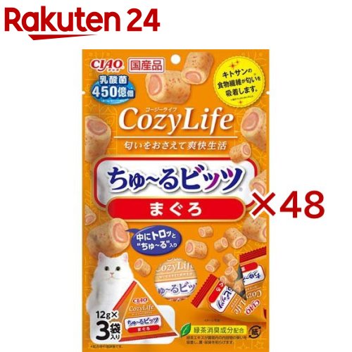 CIAO Cozy Life ちゅ〜るビッツ まぐろ(12g*3袋入*48セット)【チャオシリーズ(CIAO)】