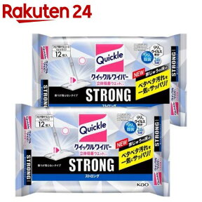 クイックルワイパー 立体吸着ウエットシート ストロング(12枚入*2袋セット)【クイックルワイパー】