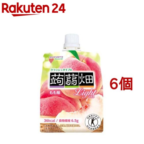 クラッシュタイプの蒟蒻畑ライト もも味(150g*6コセット)【蒟蒻畑】[こんにゃくゼリー 食物繊維 低カロリー ゼリー飲料]