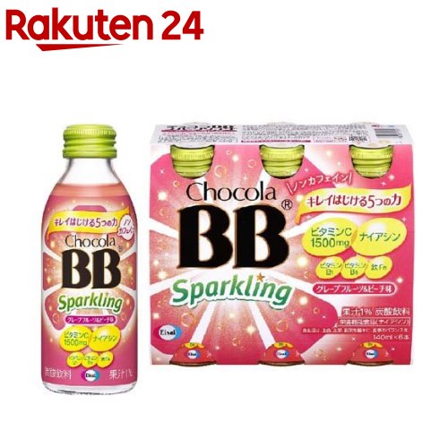 チョコラBBスパークリング 栄養機能食品(ナイアシン)(140ml*6本入)【チョコラBB】