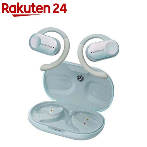 NAGAOKA オープンイヤー型完全ワイヤレスイヤホン パールブルー BT832OWSPBL(1個入)