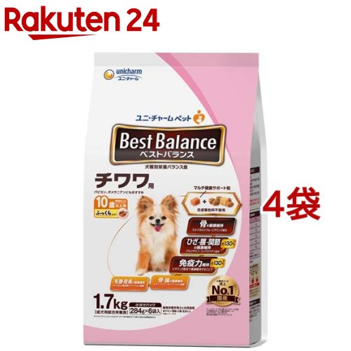 ベストバランス チワワ用 10歳以上用 ふっくら(1.7kg 4袋セット)【ベストバランス】