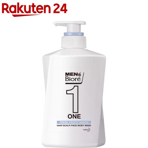 メンズビオレONE オールインワン全身洗浄料 フルーティーサボンの香り 本体(480ml)【body_5】【メンズビオレ】[ボディソープ オールインワン 男性用]