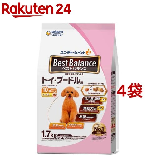 ベストバランス トイ・プードル用 10歳以上用 ふっくら(1.7kg*4袋セット)