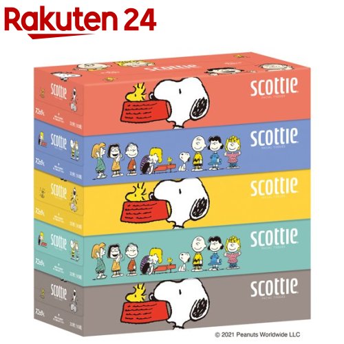 スコッティ ティッシュペーパー スヌーピー(320枚(160組)*5箱)【スコッティ(SCOTTIE)】のサムネイル