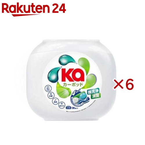 カーポッド(Ka) 4in1ボール型洗濯洗剤 シトラスティー＆ホワイトムスク 本体(36個入×6セット)【カーポッド(Ka)】