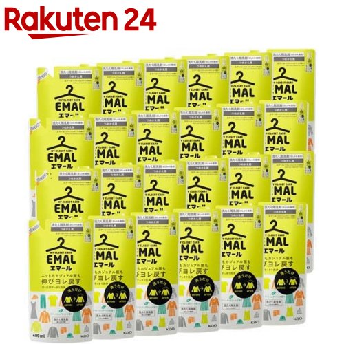 エマール 洗濯洗剤 リフレッシュグリーンの香り 詰め替え(400ml*24袋セット)【エマール】