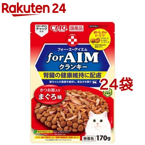 CIAO for AIM クランキー かつお節入り まぐろ味(170g*24袋セット)のサムネイル