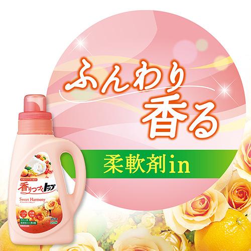 香りつづくトップ スウィートハーモニー 柔軟剤入り洗濯洗剤 つめかえ用(720g*6袋セット)【香りつづくトップ】