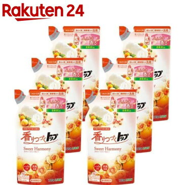 香りつづくトップ スウィートハーモニー 柔軟剤入り洗濯洗剤 つめかえ用(720g*6袋セット)【香りつづくトップ】