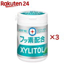 キシリトールガム +フッ素 ペパーミント スリムボトル(125g×3セット)