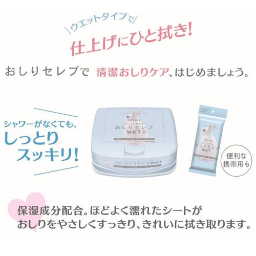 ネピア おしりセレブ ウェット おでかけ用 無香料(12枚入*2コセット)【ネピア(nepia)】