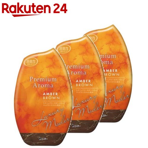 お部屋の消臭力 プレミアムアロマ 消臭芳香剤 アンバーブラウン(400ml×3セット)【お部屋の消臭力】のサムネイル