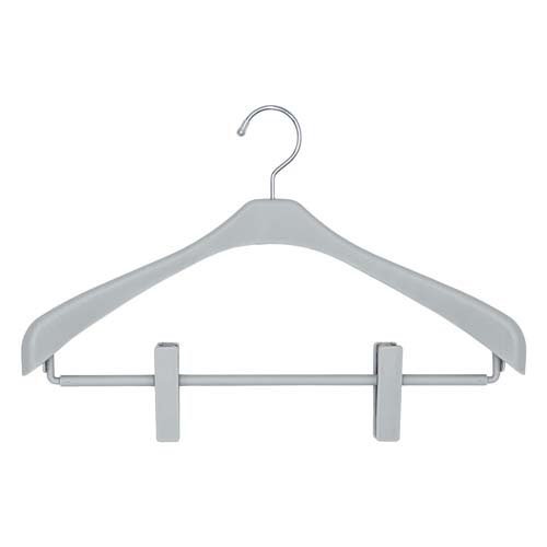 モノクローゼット スーツハンガー クリップ グレー 洋服 薄型 収納(2本組)【シンコハンガー】 [2]