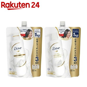 ダヴ ダメージケア シャンプー＆コンディショナー 詰替ペア(1セット)【ダヴ(Dove)】[まとめ買い 大容量 詰め替え 保湿]