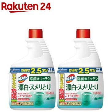 カビキラー 除菌＠キッチン 漂白・ヌメリとり 泡スプレー 特大サイズ 付替(1000g*2本セット)【カビキラー】