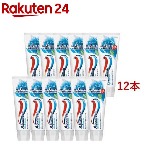 アクアフレッシュ クリアミント 歯磨き粉(140g*12本セット)【アクアフレッシュ】