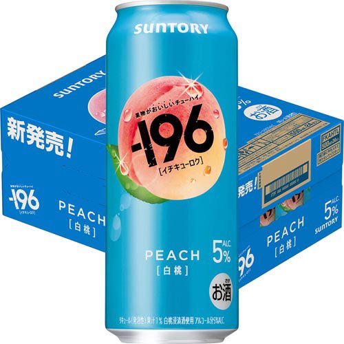 サントリー -196 白桃(24本入×4セット(1本500ml))