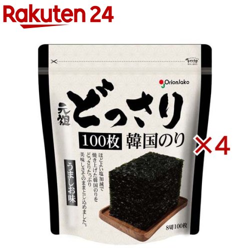 どっさり韓国のり うましお味(100枚入×4セット)