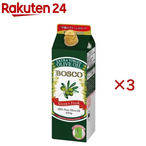 お店TOP＞フード＞調味料・油＞食用油＞エキストラバージンオリーブオイル＞BOSCOエキストラバージンオリーブオイル (450g×3セット)【BOSCOエキストラバージンオリーブオイルの商品詳細】●早摘みグリーンオリーブと本場職人の技にこだ...